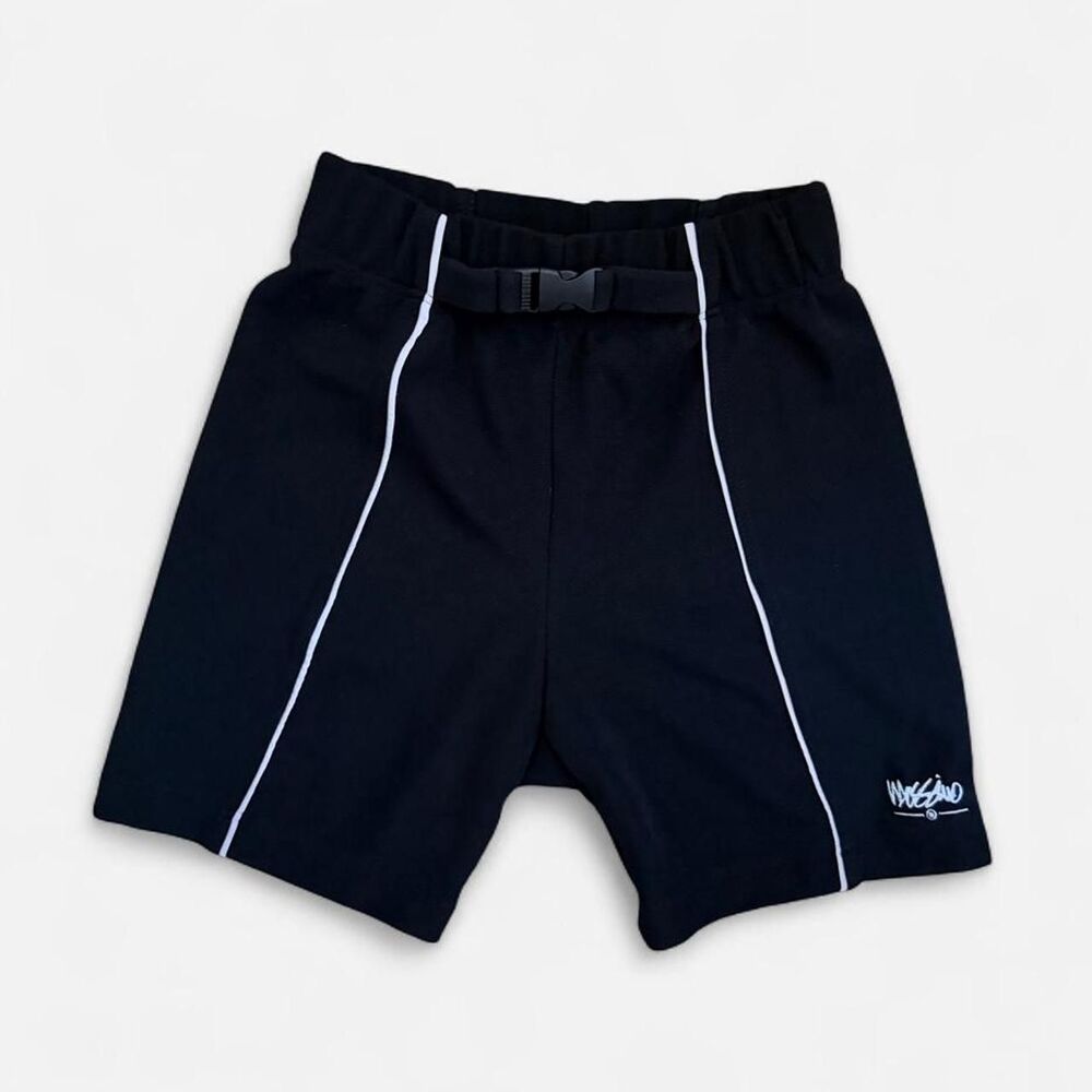 Vintage Mossimo Black Athletic Shorts with White Piping Size M